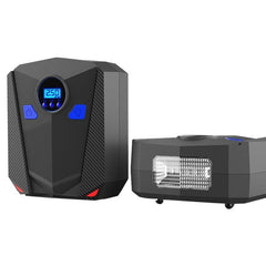 Inflador de neumáticos digital compacto de 12 V y 120 W con apagado automático y manómetro