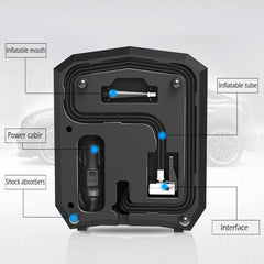 Compresseur d'air de voiture DC 12V 120W 150 PSI Pompe à air gonflable avec affichage numérique Jauge d'arrêt automatique