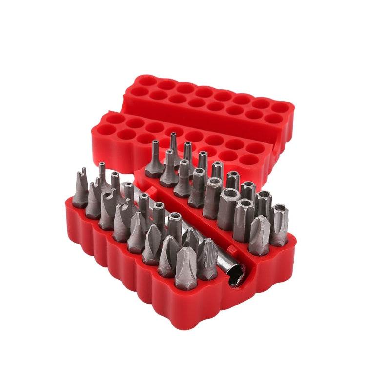 33 in 1 Electric Screwdriver Safety Bit Set with Magnetic Extension Drill Holder, 33 in 1 Bit Set - Syndmart