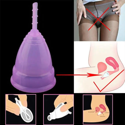 Menstrual Cup 3 Pack Reusable Silicone For Everyday Use