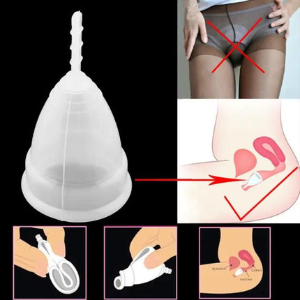 Menstrual Cup 3 Pack Reusable Silicone For Everyday Use