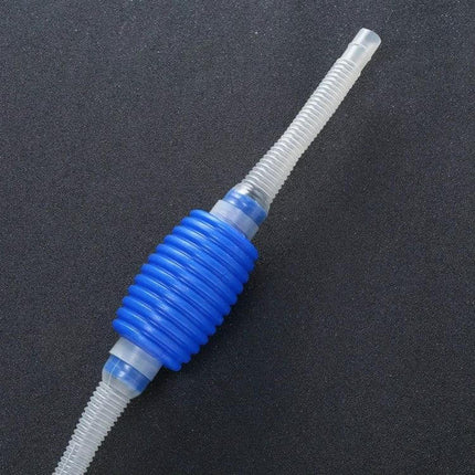Aquarium Water Change Tube 1.6m for Easy Water Changes - blue squeeze bulb siphon for gravel rinsing and debris removal