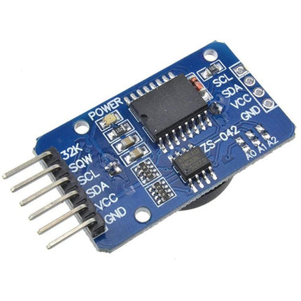Real-Time Clock Module for Electronic Projects and Devices DS3231 module with SDA SCL VCC GND pins and battery backup