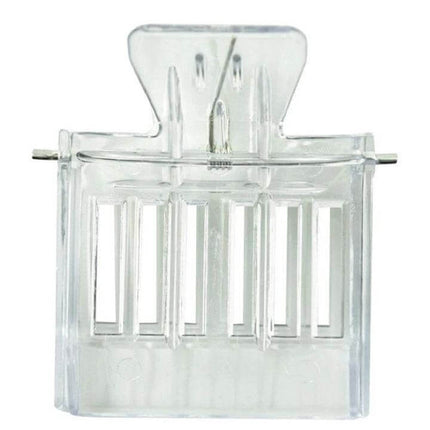 Bee King Cage Beekeeping Tool, Plastic Queen Cage, 2 Pack - clear lightweight plastic queen cage for safe temporary confinement and transport