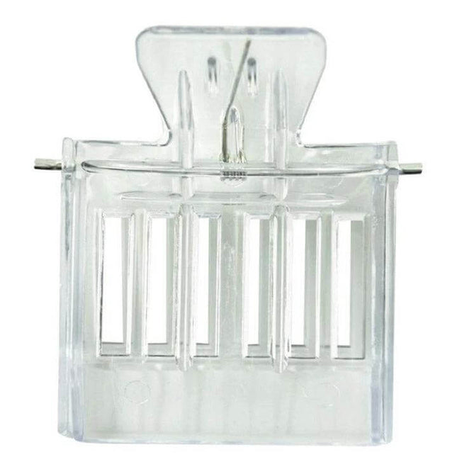 Bee King Cage Beekeeping Tool, Plastic Queen Cage, 2 Pack - clear lightweight plastic queen cage for safe temporary confinement and transport