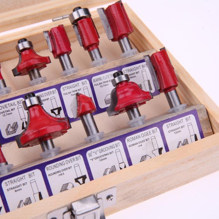 Tungsten Carbide Precision Router Bit Kit - Elite Woodworking Tool Set for Flawless Cuts