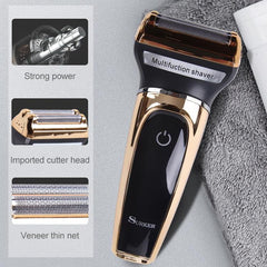 Surker SK-903 All-in-One USB Rechargeable Electric Shaver, Hair Clipper, and Nose Hair Trimmer with LCD Display