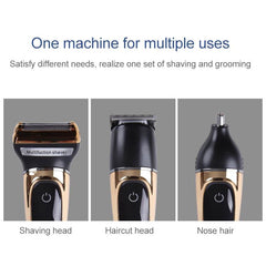 Surker SK-903 All-in-One USB Rechargeable Electric Shaver, Hair Clipper, and Nose Hair Trimmer with LCD Display