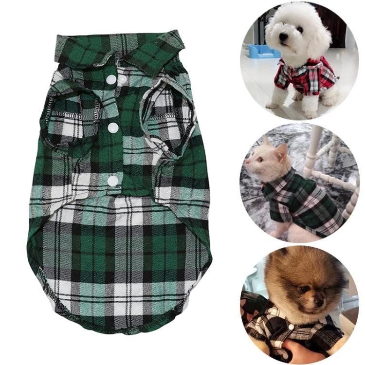 Trendy Summer Plaid Shirts for Small Dogs and Cats - Lightweight Cotton Fashion Wear