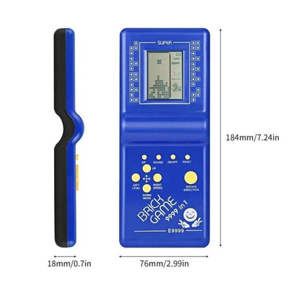 Portable Classic Tetris Handheld Game Console with Built-in Games blue 9999-in-1 brick game portable travel size