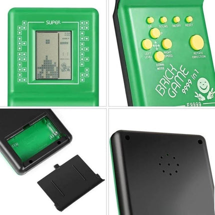 Portable Classic Tetris Handheld Game Console with Built-in Games green 99-in-1 portable retro brick game for travel and family