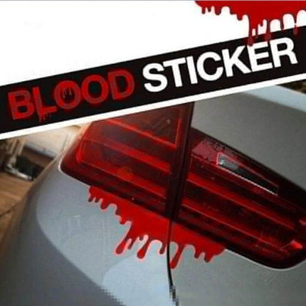 Reflective Red Blood Design Car Stickers for Vehicles - pack of 10 reflective 14x5cm blood drip decals for car taillights and custom styling