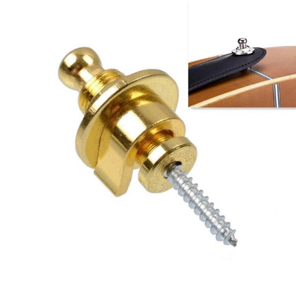 Essential Guitar Strap Lock for Daily Music Practice – gold screw-in strap lock for secure, slip-free daily guitar practice
