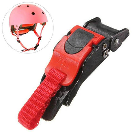 Tirol Helmet Chin Strap Quick Release Buckle for Motorbike red plastic sew-on replacement buckle for half helmet, lightweight 31g