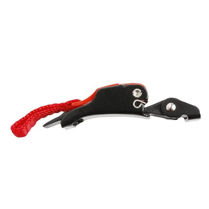 Tirol Helmet Chin Strap Quick Release Buckle for Motorbike lightweight black plastic sew-on buckle with red pull tab