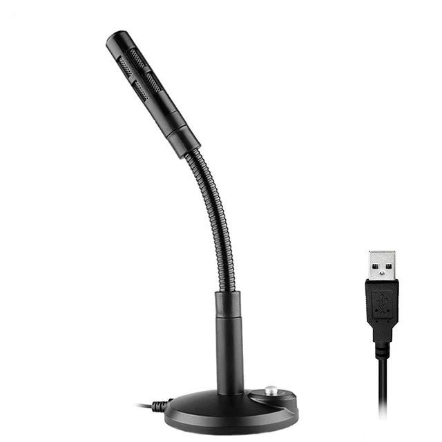 XIAOKOA Microphone For Daily Home Recording And Podcasting USB plug-and-play desktop mic with flexible gooseneck and round base for clear voice capture