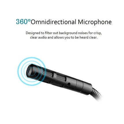 XIAOKOA Microphone For Daily Home Recording And Podcasting - USB 360° omnidirectional mic, plug-and-play for clear home recording and reduced background noise