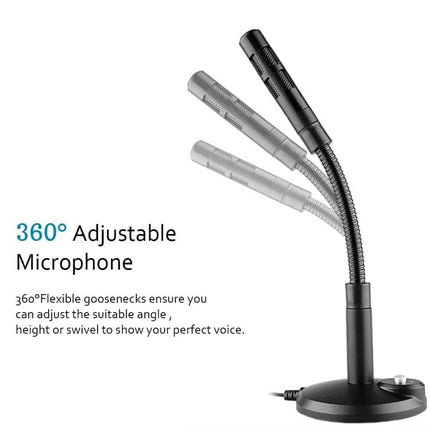 XIAOKOA Microphone For Daily Home Recording And Podcasting - adjustable 360° USB gooseneck desk mic for clear home podcasting and virtual meetings