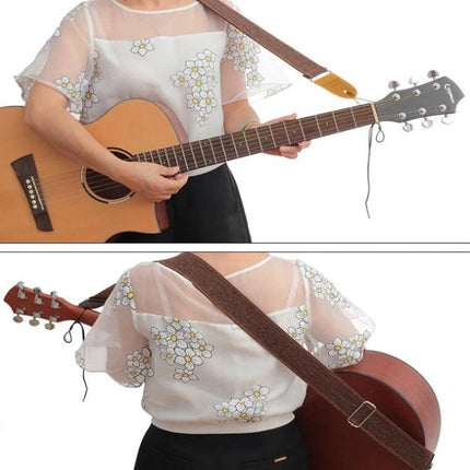 Comfortable Cotton Linen Strap for Everyday Guitar Sessions - adjustable natural cotton linen guitar strap supporting daily practice