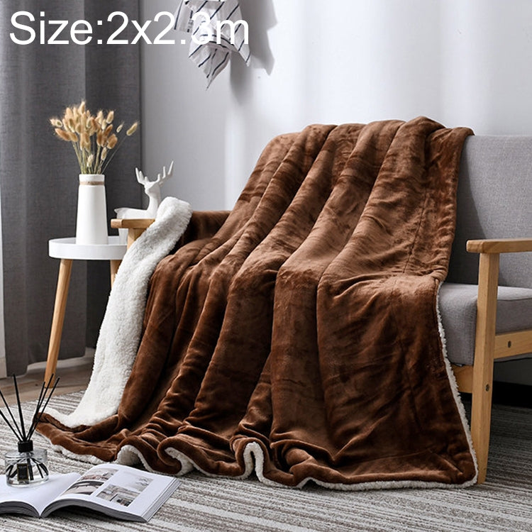 Luxurious Double-Thick Cashmere Coral Fleece Blanket for Winter, 2x2.3m, Ideal for Home and Office Naps