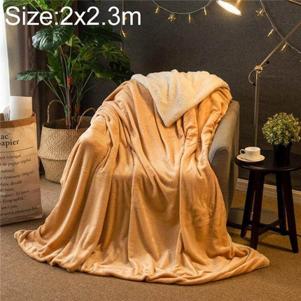 Winter Sofa Blanket Coral For Home And Office Cozy soft coral flannel rectangle blanket draped over armchair for autumn and winter warmth