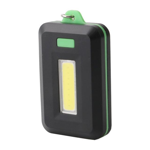 2 linternas LED COB mini de 3 W, llavero de emergencia para acampar, mochila con 3 modos