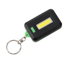 Compact 3W COB LED Keychain Flashlight Set - 2 Pack with 3 Lighting Modes for Emergencies and Camping