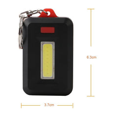 2 linternas LED COB mini de 3 W, llavero de emergencia para acampar, mochila con 3 modos