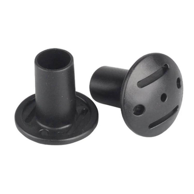 2 Pack Anti Puncture Plug Cap Plastic For Trekking Poles - Black Durable Plastic Pole Tip Covers