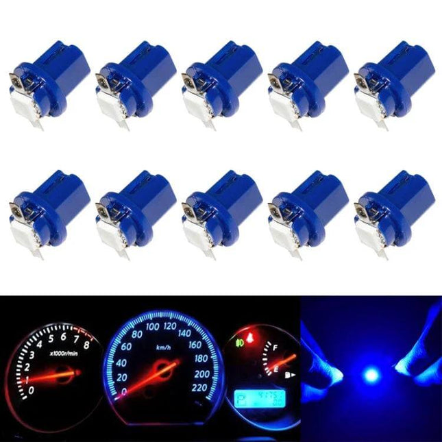 LED Car Instrument Dash Bulb White Light For Vehicle Dashboard - blue T8.5 12V 1W three-core LED for instrument cluster and speedometer