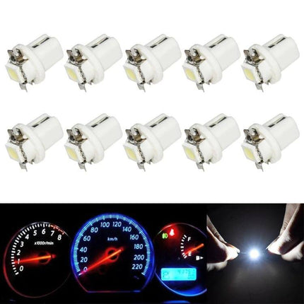 LED Car Instrument Dash Bulb White Light For Vehicle Dashboard - 12V T8.5 1W three-core LED replacement for instrument panel and speedometer lighting