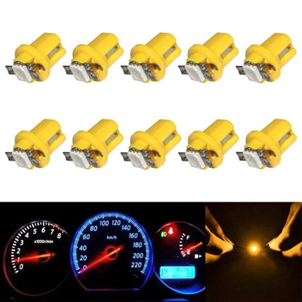 LED Car Instrument Dash Bulb White Light For Vehicle Dashboard - 12V T8.5 1W three-core replacement bulbs for instrument clusters and gauges