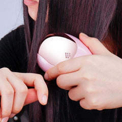 Mini Ionic Electric Hair Straightening Brush with Anti-Static Massage Feature