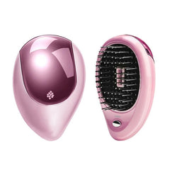 Mini Ionic Electric Hair Straightening Brush with Anti-Static Massage Feature