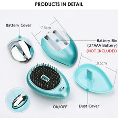 Mini Ionic Electric Hair Straightening Brush with Anti-Static Massage Feature