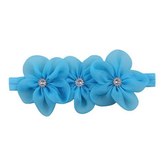 Flower Ribbon Diamond Hairband for Newborn Girls - Stylish Hair Accessories