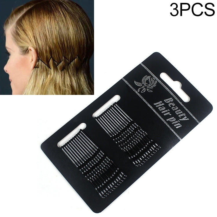 3 piezas de pasadores para el cabello de color negro y dorado para mujer, accesorios para el cabello