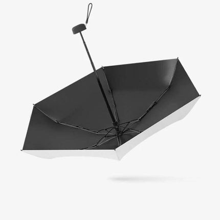 Compact Women's Folding Umbrella for Rain and Sun Protection - compact black foldable umbrella for commuting and travel