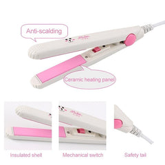 Compact Professional Travel Hair Straightener with Digital Temperature Control