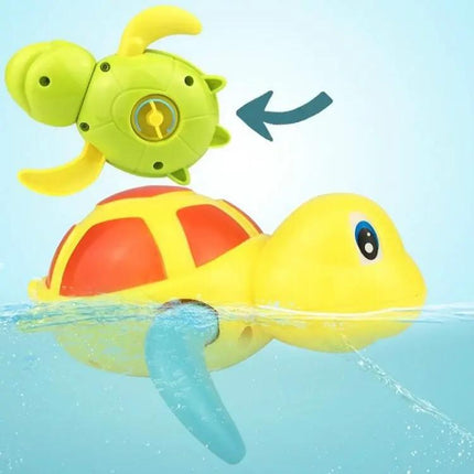 Wind-Up Bath Turtle Toy For Babies 13x12x7cm ABS Swim | Syndmart