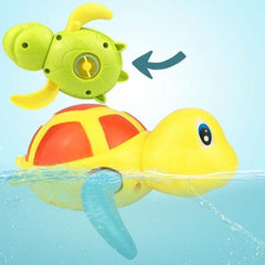 Cartoon Turtle Swim Clockwork Toy for Babies - Fun Bath Water Play Educational Toy