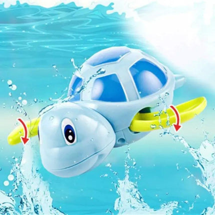 Wind-Up Bath Turtle Toy For Babies 13x12x7cm ABS Swim | Syndmart
