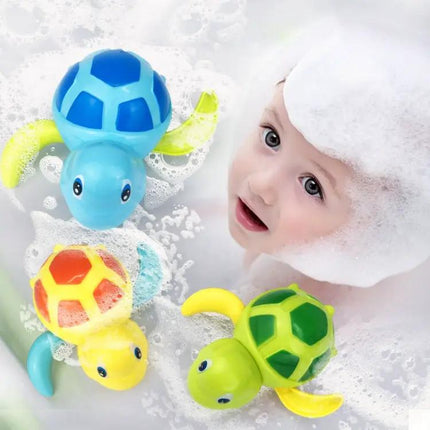 Wind-Up Bath Turtle Toy For Babies 13x12x7cm ABS Swim | Syndmart