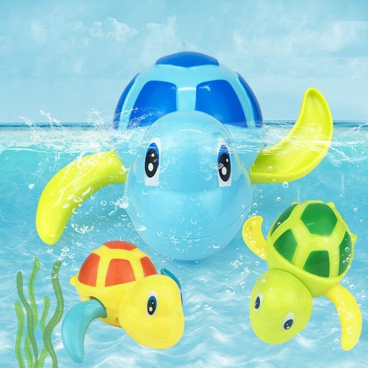 Cartoon Turtle Shape Clockwork Toy Babies Bathing Play Water Toy Children Educational Toy, Educational Turtle (Light Blue), Educational Turtle (Orange), Educational Turtle (Green)