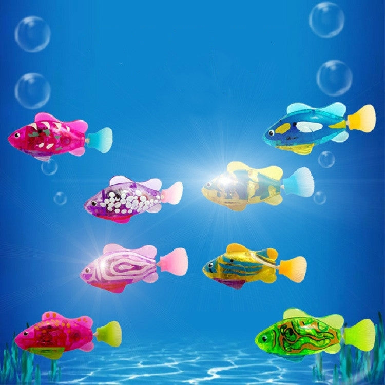 8 in 1 Simulation Electric Fish Babies Shower Toy with Swimming & Lighting Function, Simulation Electric Fish