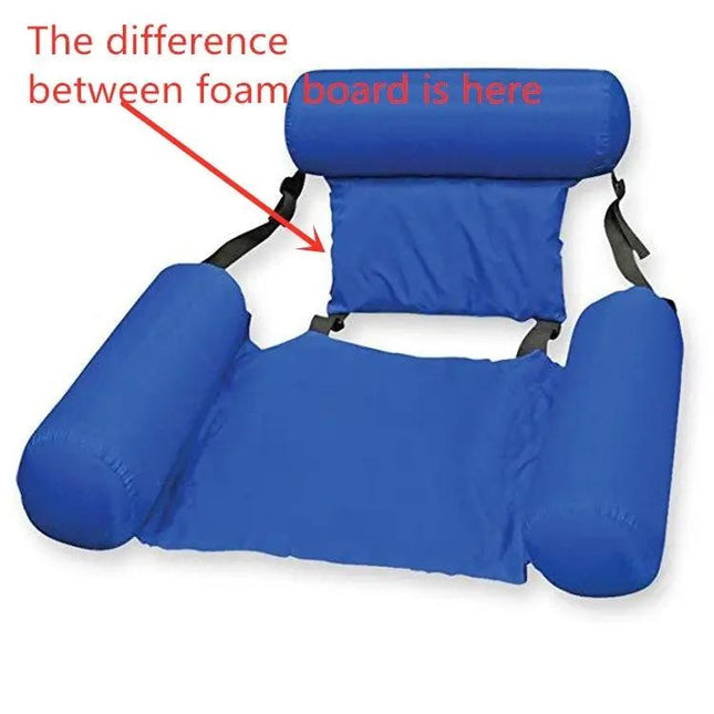 Inflatable Floating Hammock Lounge Chair With Foam Board | Syndmart
