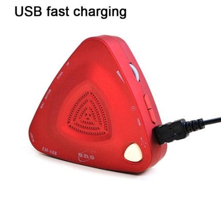 ENO Electronic Metronome for Daily Music Practice at Home - red triangular USB fast charging metronome with dial and port