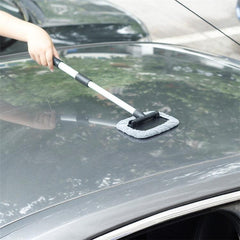 Telescopic Car Wash Window Brush with Aluminum Alloy Windshield Cleaning Wipe