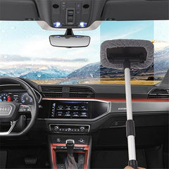 Telescopic Car Wash Window Brush with Aluminum Alloy Windshield Cleaning Wipe