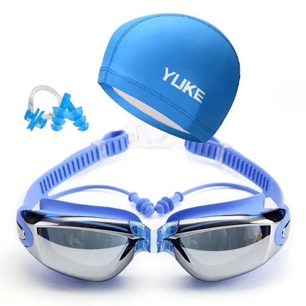 3-in-1 Swimming Goggles Set with Earplugs, Cap, Nose Clip | Syndmart